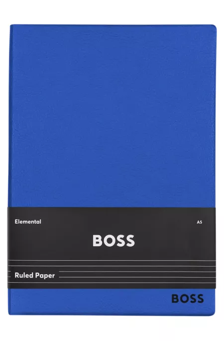 A5 notebook in blue faux leather