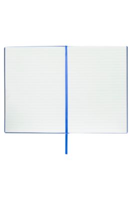 A5 notebook in blue faux leather, Blue