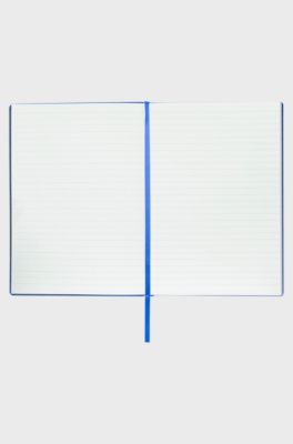 A5 notebook in blue faux leather, Blue