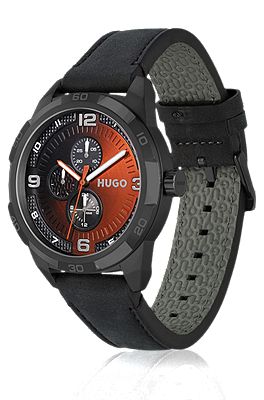 BOSS - Black-plated chronograph watch with tonal dial