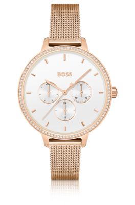 Hugo boss rose gold watch outlet ladies