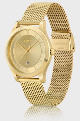 Gold-effect watch with tonal dial, Gold