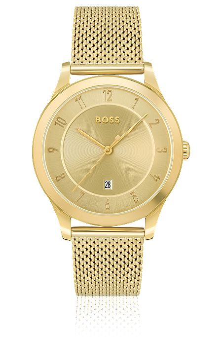 Gold-effect watch with tonal dial, Gold