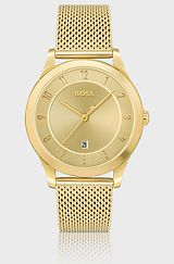 Gold-effect watch with tonal dial, Gold