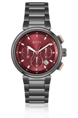 Hugo boss watch black deals and red