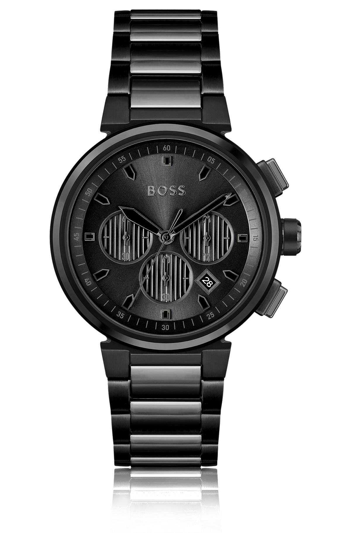 BOSS - Black-plated chronograph with dial watch tonal