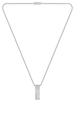 BOSS - Halskette im Venezianerstil Streifen-Anhänger Logo- mit und