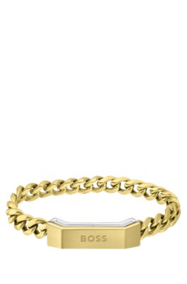 Bracelet chaîne avec fermoir magnétique logoté: Medium