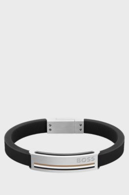 Silicone cuff with logo-embossed plate: medium, Assorted-Pre-Pack