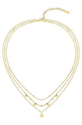HUGO BOSS Femme Accessoires Bijoux Colliers Collier à maillons polis avec élément monogramme 