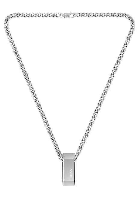 Chain necklace with reversible logo pendant, Assorted-Pre-Pack