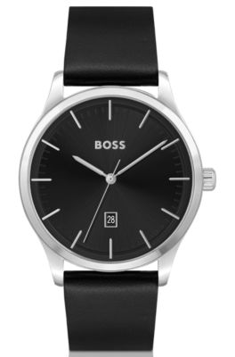 Hugo boss shop watch leather