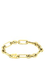 Gold-tone link bracelet with 'B' element, Gold