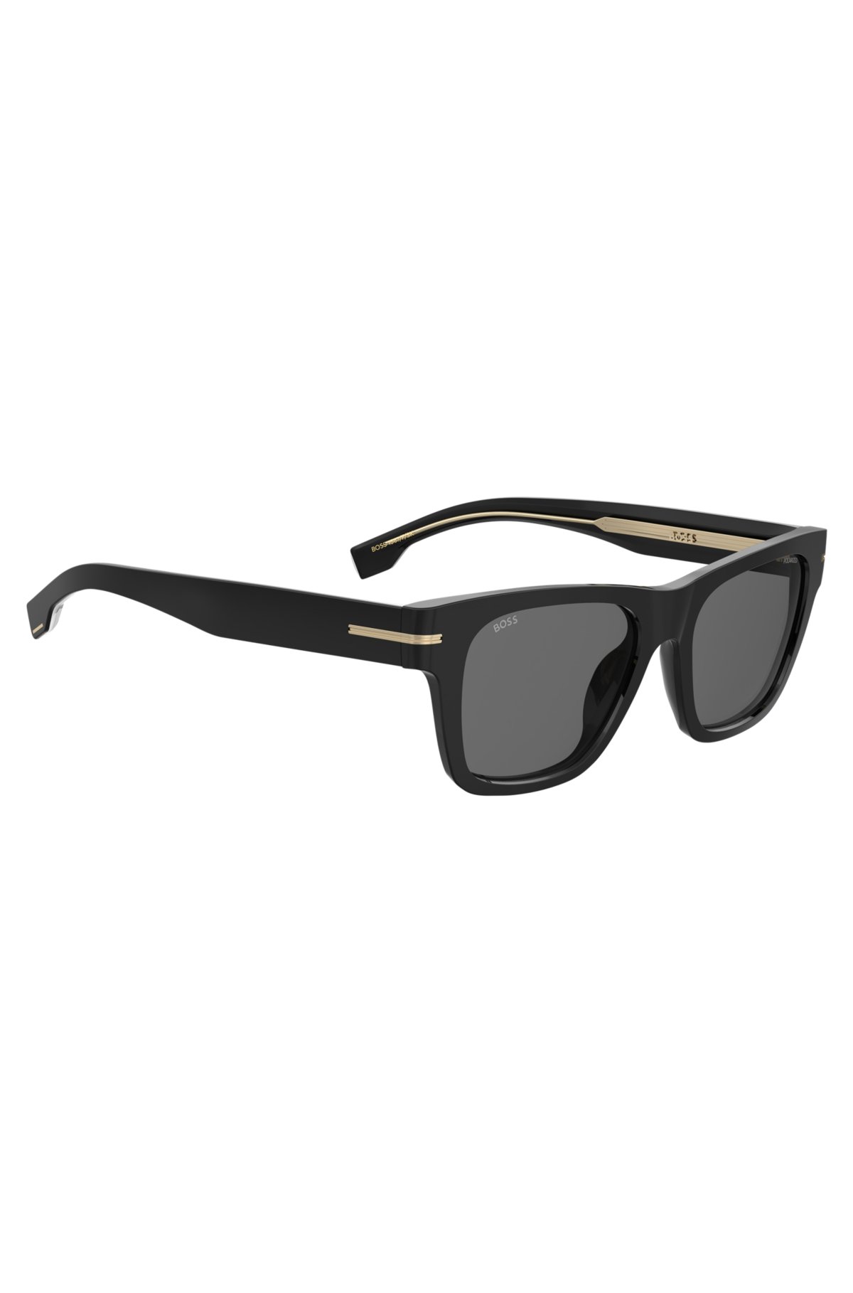 Black sunglasses with gold-tone details