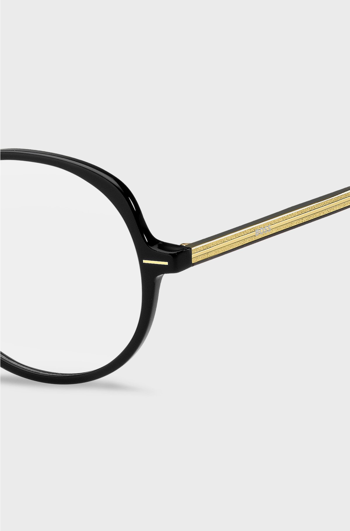 Optical frames in black acetate with gold-tone details, Black
