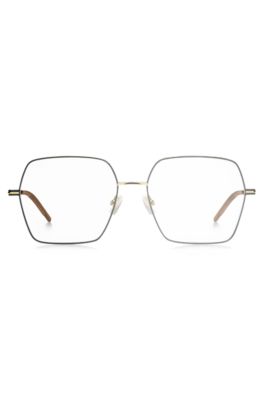 Optical frames in ultra-thin gold-tone steel, Gold