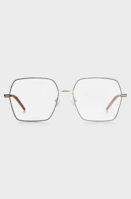 Optical frames in ultra-thin gold-tone steel, Gold