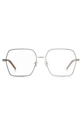 Monture optique en acier doré très fin