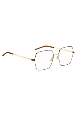 Optical frames in ultra-thin gold-tone steel, Gold