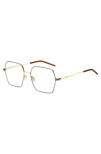 Optical frames in ultra-thin gold-tone steel, Gold