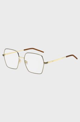 Optical frames in ultra-thin gold-tone steel, Gold