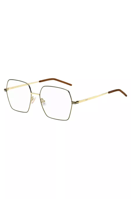 Monture optique en acier doré très fin