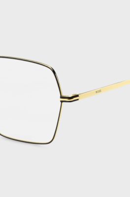 Optical frames in ultra-thin gold-tone steel, Gold