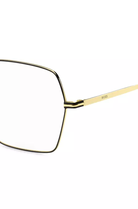 Monture optique en acier doré très fin