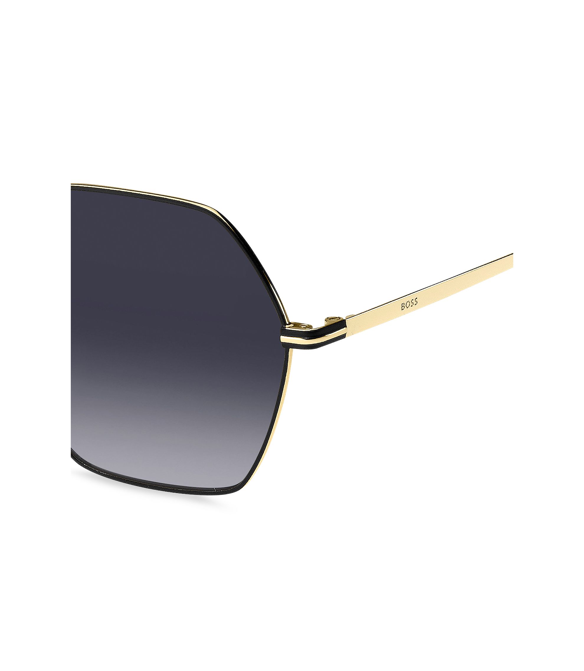 Hugo Boss Angular Frame Hugo Boss Sunglasses With Dual-Tone Design - NWT BOSS - Blue-frame sunglasses with HD polarised lenses main image 4