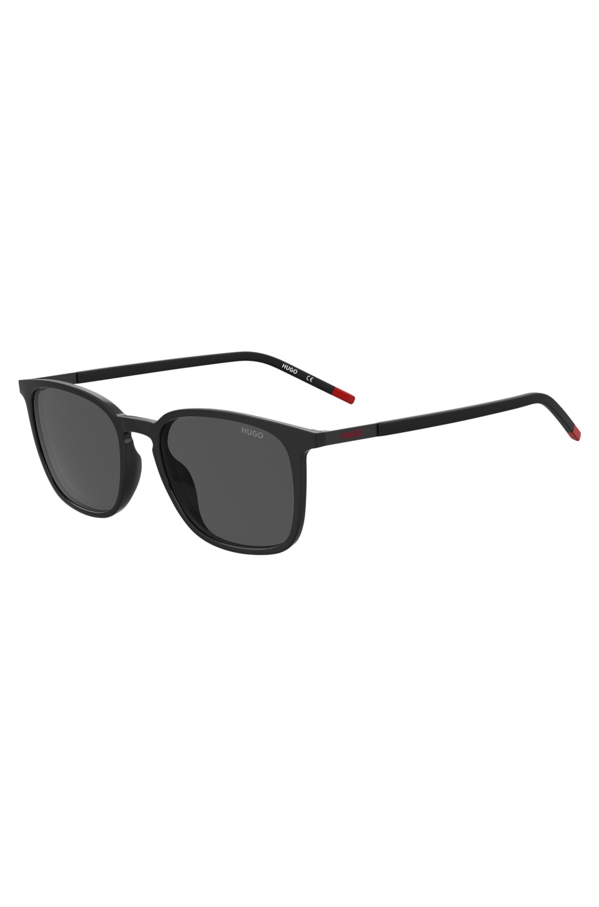 HUGO - Black sunglasses with signature-red details