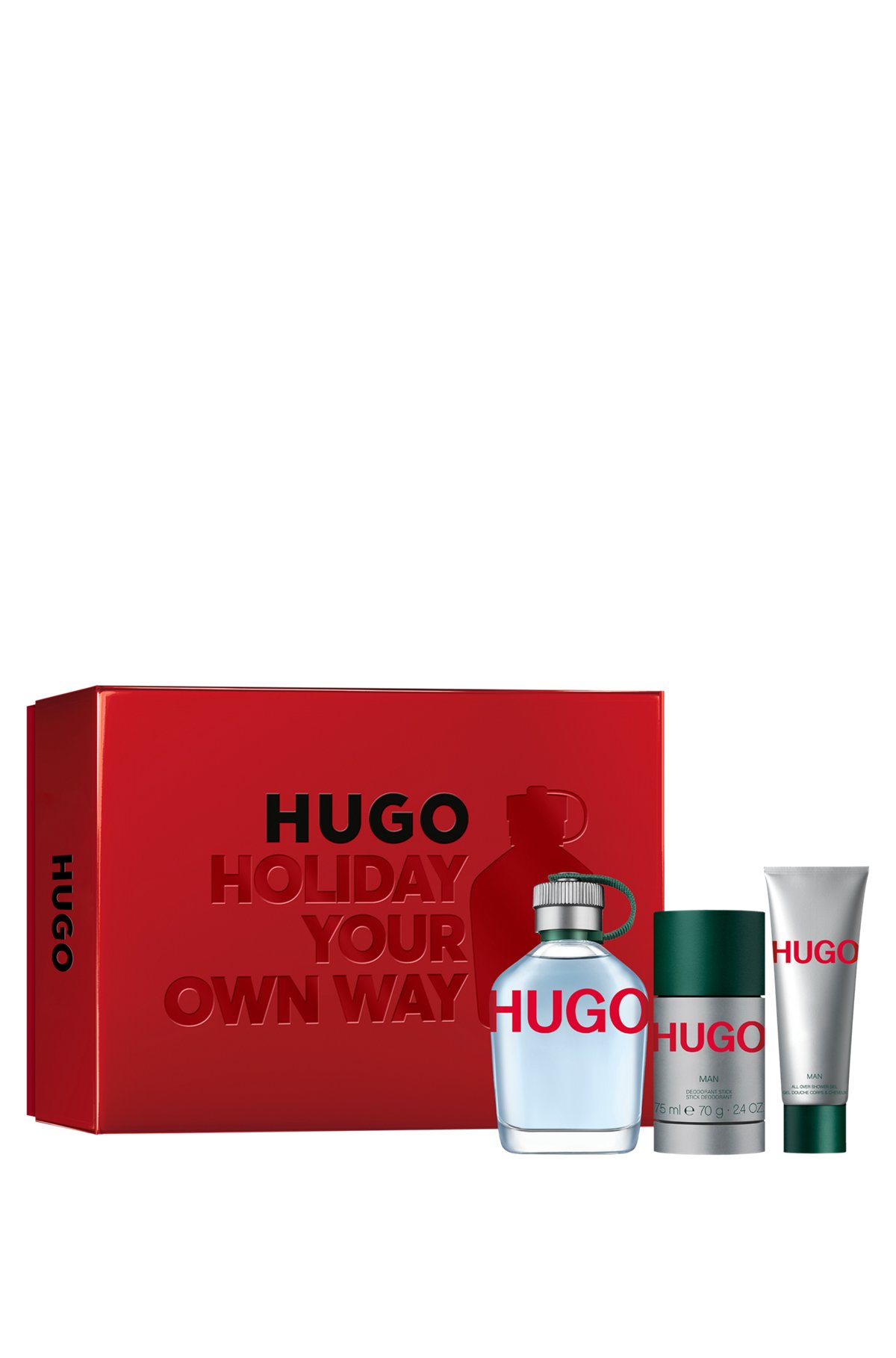HUGO Man eau de toilette, deodorant and shower gel set, Assorted-Pre-Pack