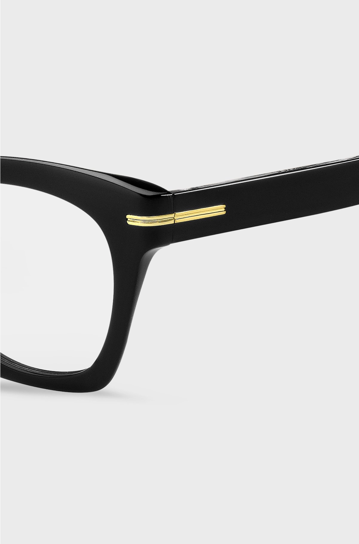 Black-acetate optical frames with gold-tone hardware, Black
