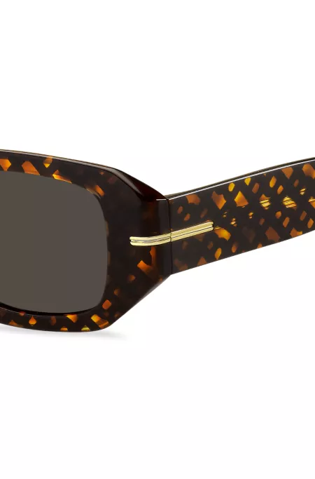 Acetate sunglasses with monogram pattern