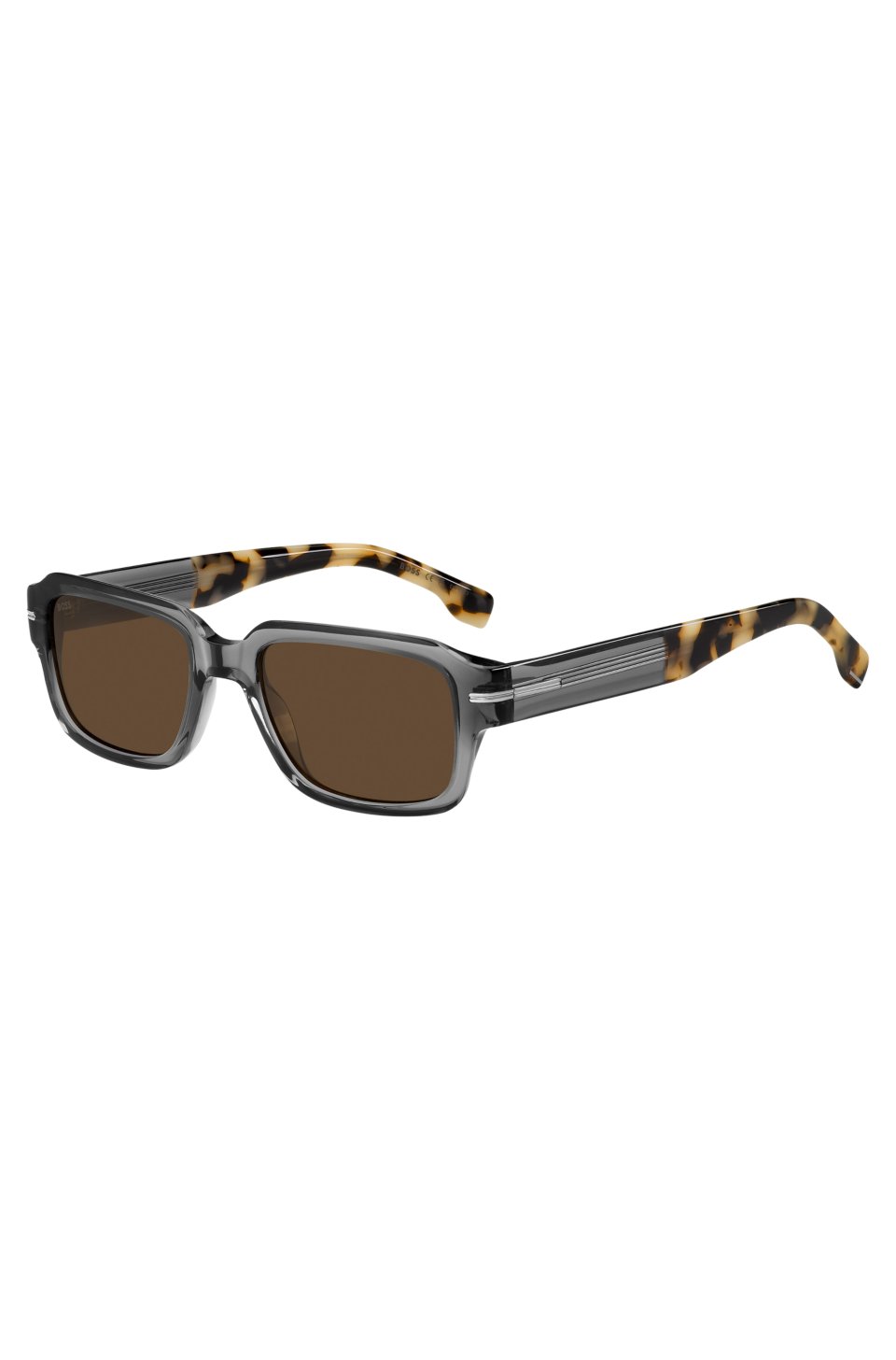 Transparent-acetate sunglasses with Havana detailing