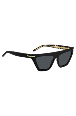 Boss Black-acetate sunglasses with gold-tone details solglasögon dam – bild 3