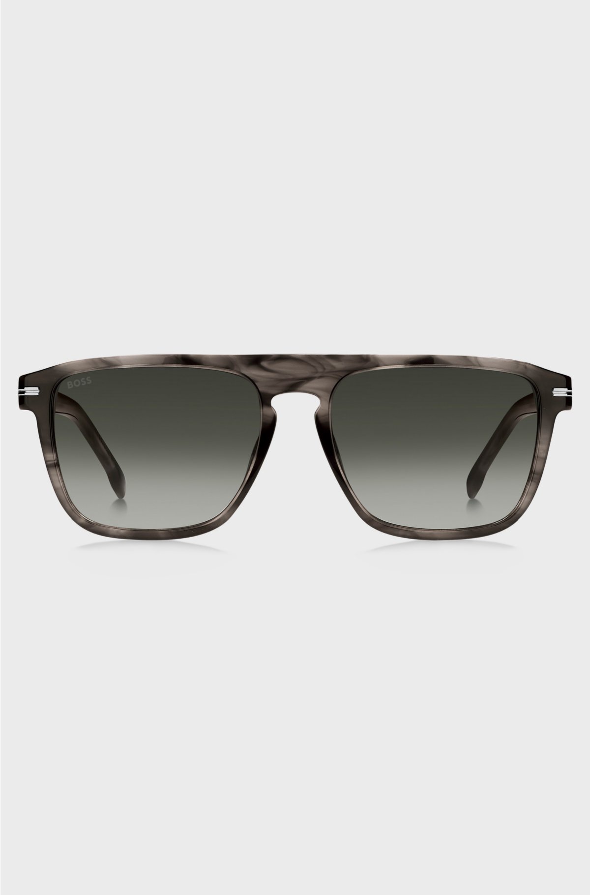 Grey-acetate sunglasses with signature hardware, Patterned