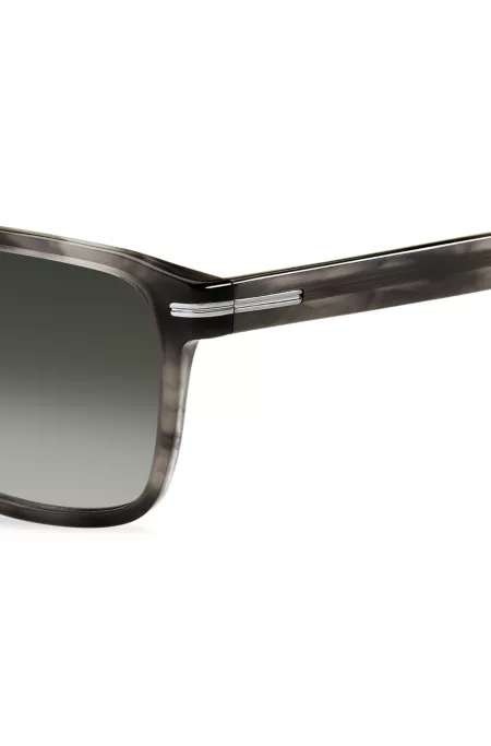 Grey-acetate sunglasses with signature hardware