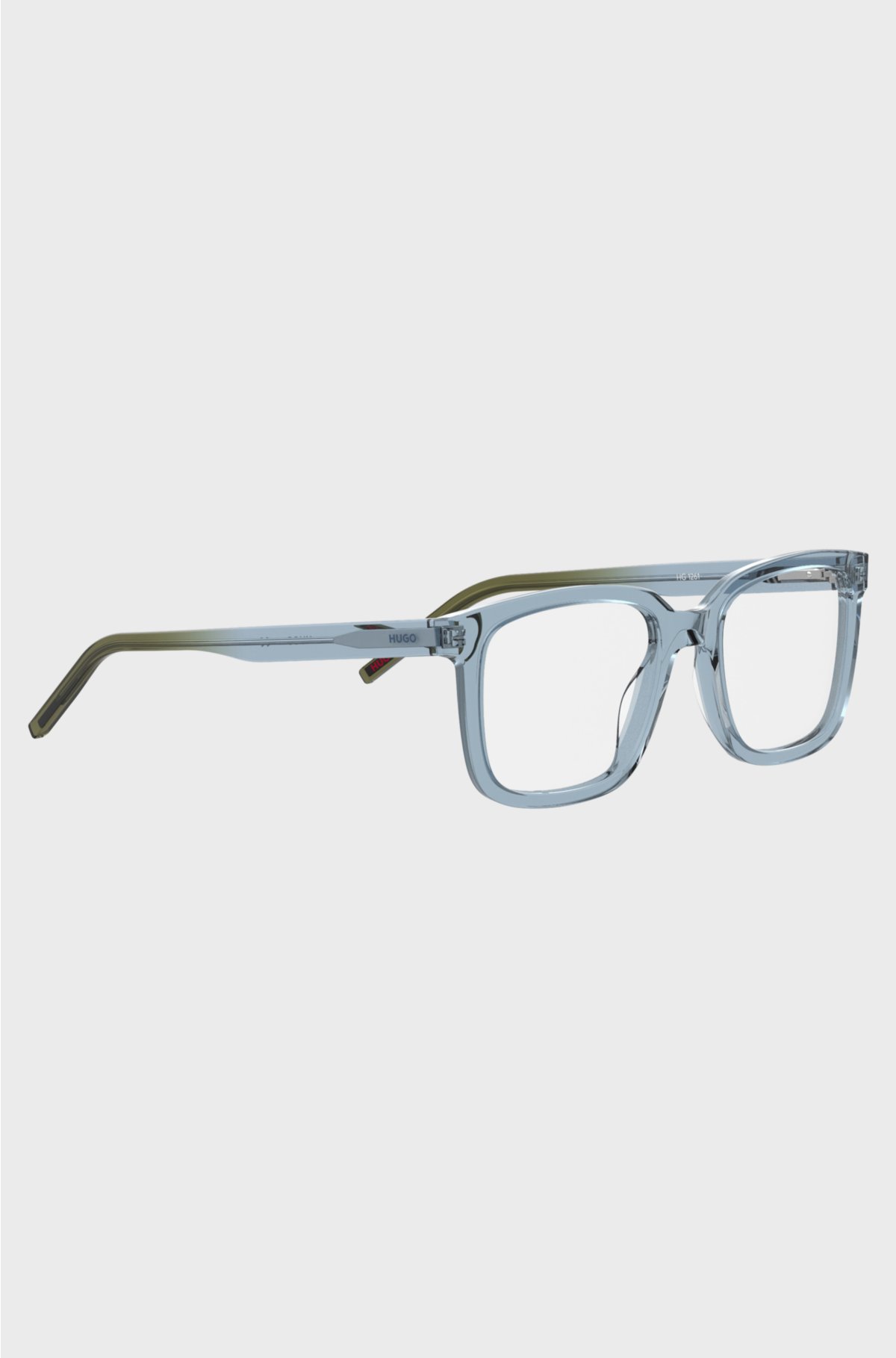 Transparent-acetate optical frames in blue and green, Light Blue