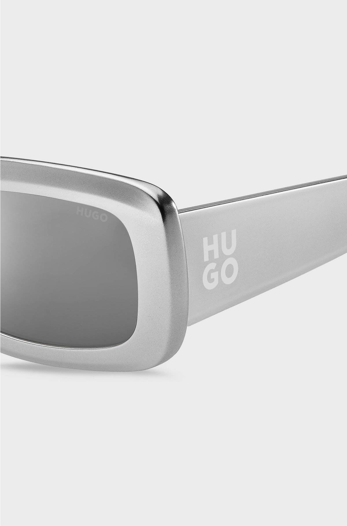 Grey sunglasses with stacked-logo temples, Grey