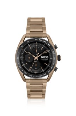 Hugo boss mens rose gold deals watch