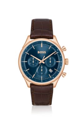 Hugo boss gold watch blue face hotsell