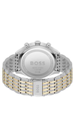 クロノグラフウォッチ ツートンカラー, シルバー