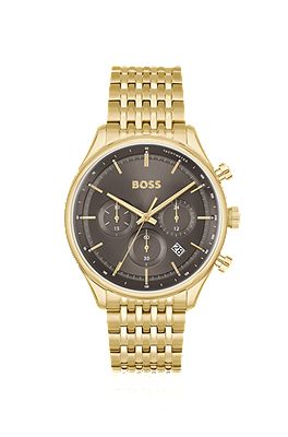 Hugo boss gold chronograph hot sale watch