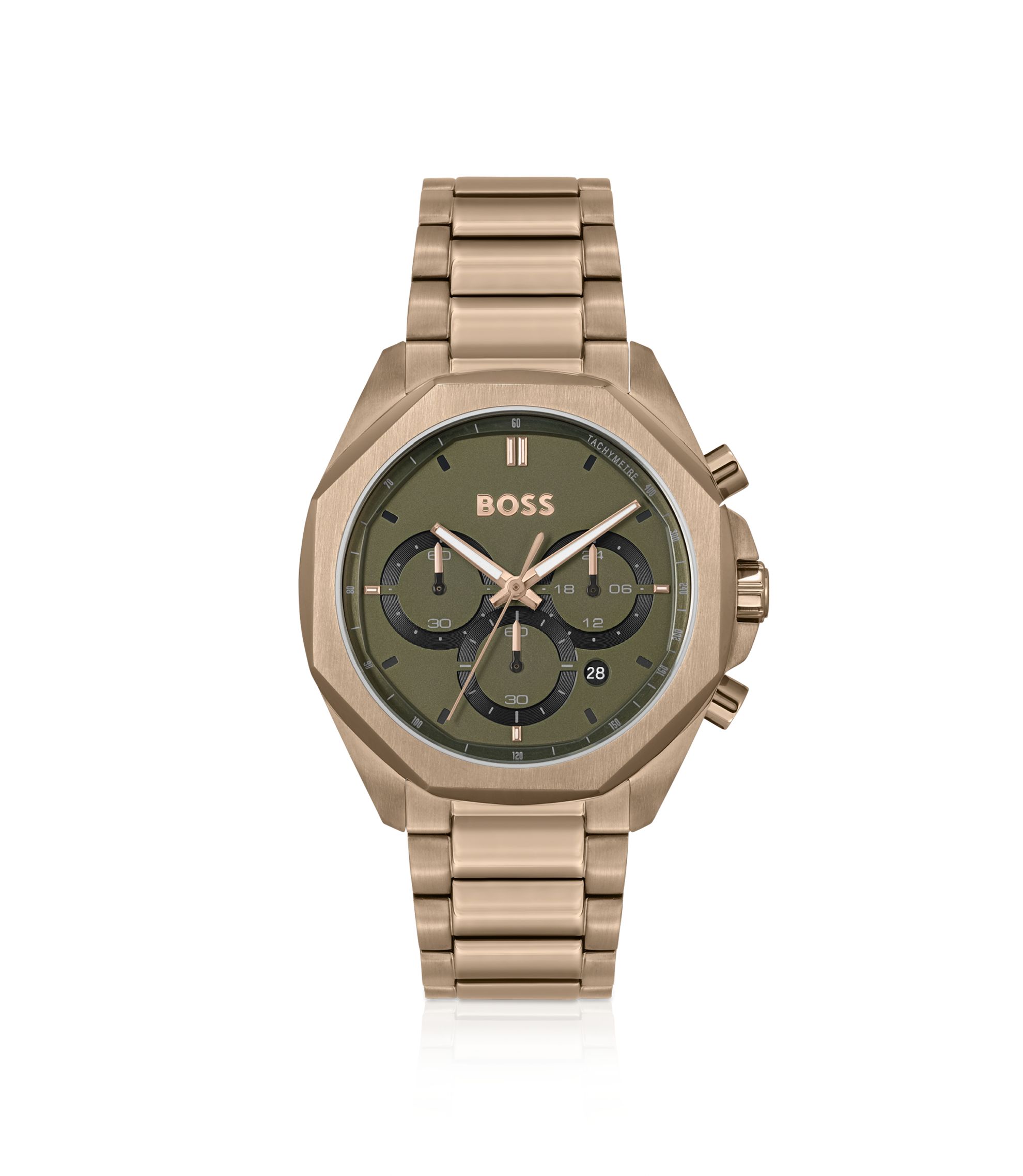 BOSS - Gold-tone chronograph watch with link bracelet - Gold