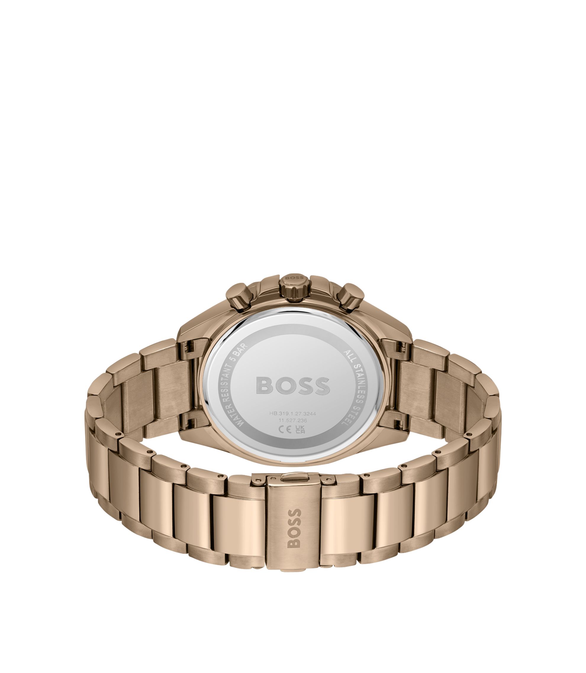 BOSS - Gold-tone chronograph watch with link bracelet - Gold