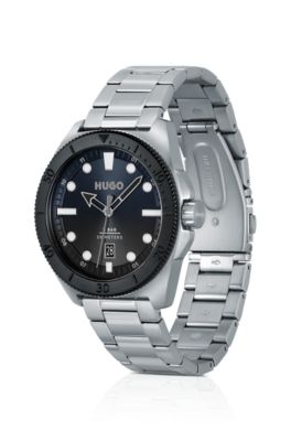 シルバートーンウォッチ リンクブレスレット, シルバー