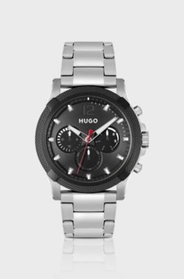 Multi-eye watch with link bracelet, Silver
