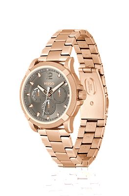 Mens rose gold discount hugo boss watch