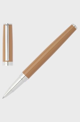 Rollerball pen with camel lacquer finish, Light Brown