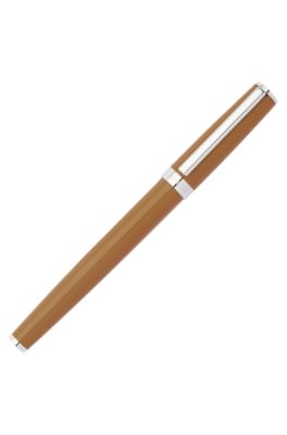 Rollerball pen with camel lacquer finish, Light Brown